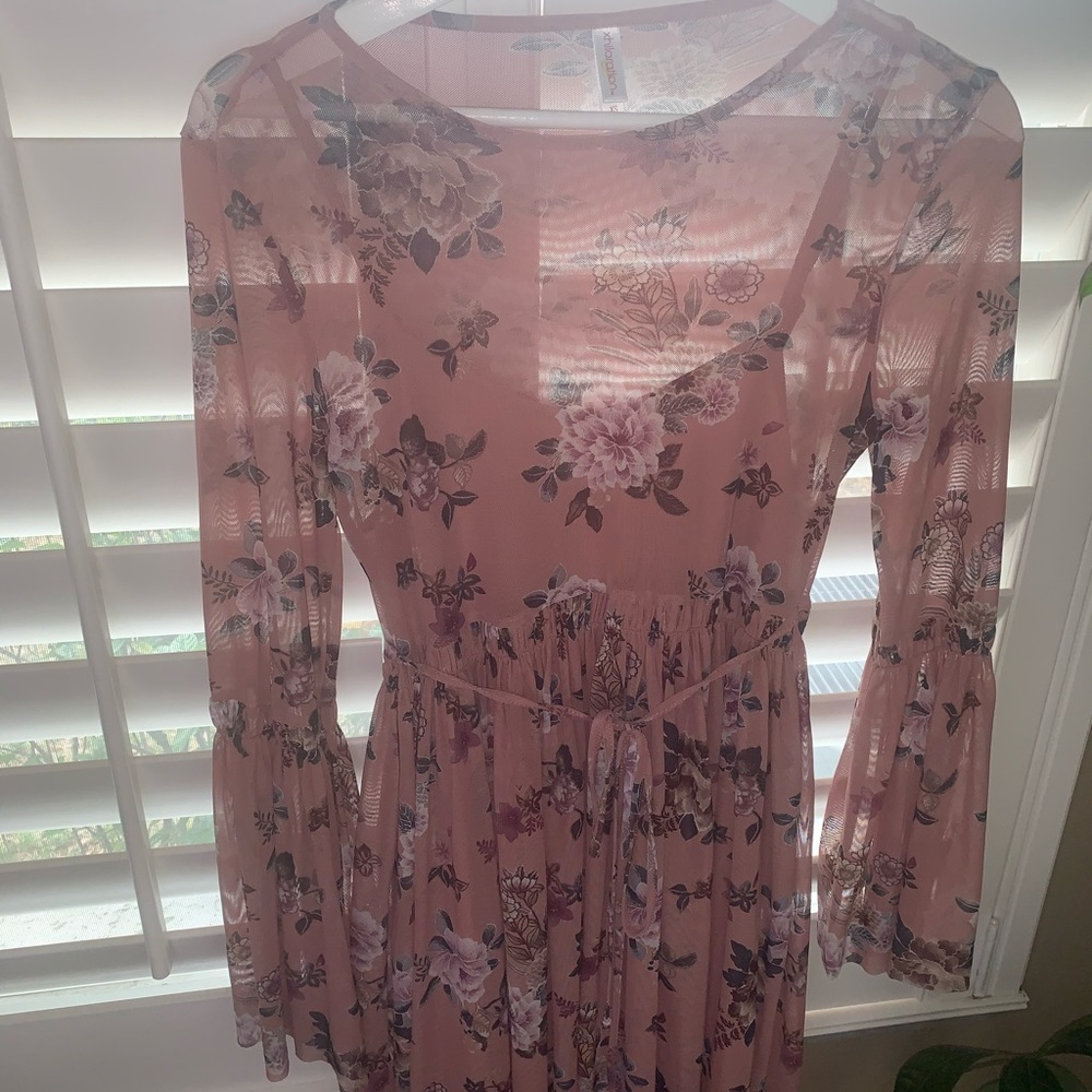 🌟Xhilaration  sheer dress with slip underneath